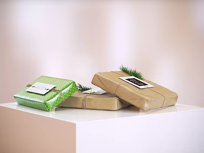 Modern Gift Box 3d model