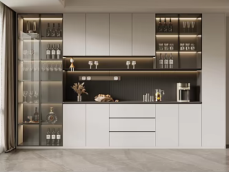 Modern Wine Cabinet 3d model