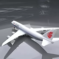 Air China Airliner Model Featuring White Body Red Tail Logo And Details