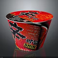 Spicy SHIN Cup Noodles With Red Packaging And Dragon Design