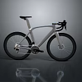 Sleek Modern Bicycle With Metallic Frame Black Seat Handlebars And Reflective Surface 3d model