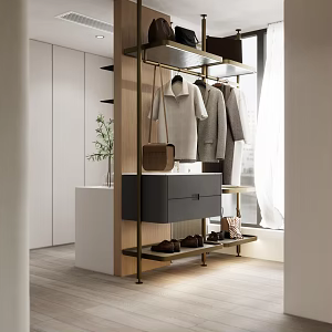 Cloakroom Column Cabinet 3d model