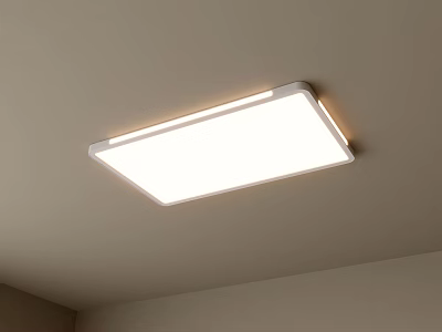 Modern Flush Mount Ceiling Light with Sleek Design and Uniform Illumination 3d model