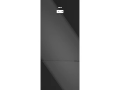 Stylish Black Double Door Refrigerator As Modern Kitchen Essential Appliance 3d model