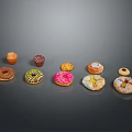Assorted Delicious Donuts And Pastries With Colorful Glazes And Toppings