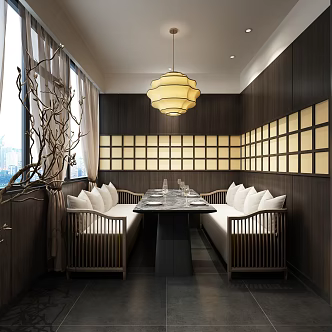New Chinese Restaurant Room 3d model