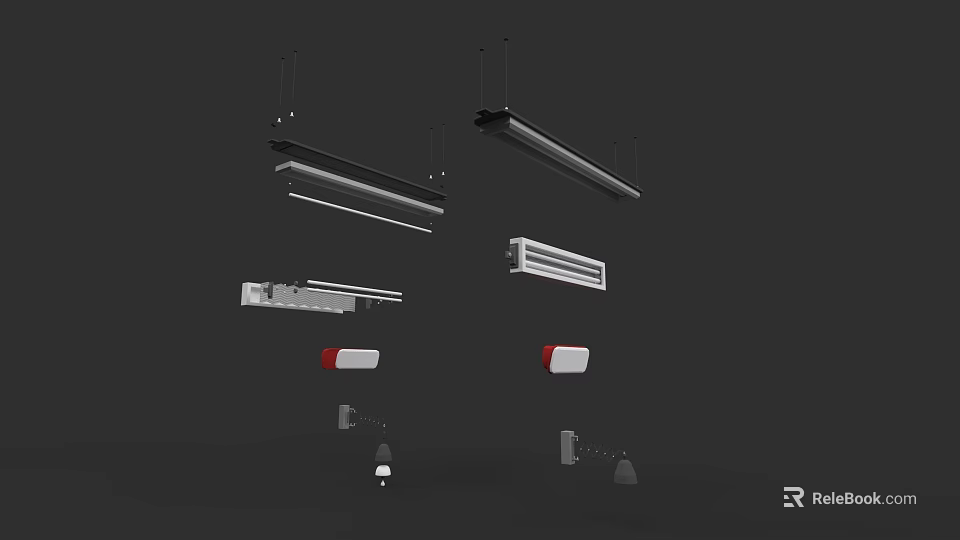 Modern Table Lamp Collection With Various Designs And Functional Features For Home 3d model 