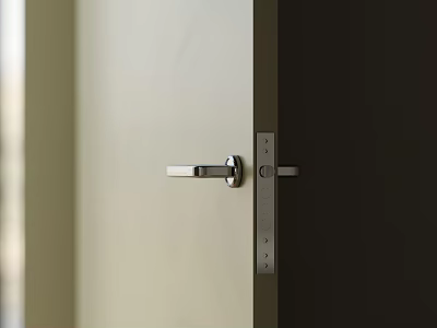 Modern Metal Door Handle with Sleek Design for Contemporary Interior Doors 3d model