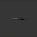 Red and White Flying Pterosaur Model with Extended Wings on Grey Background