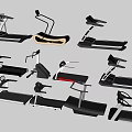 Multiple Modern Treadmill Designs with Sleek Features for Home Gym Sports Equipment