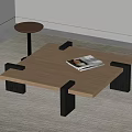 Middle Ancient Style Coffee Table Combination Solid Wood Coffee Table Square Coffee Table 3d model