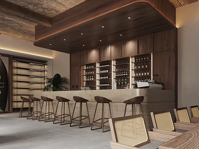 Quiet Bar Counter 3d model