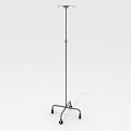 Mobile Medical IV Stand With Adjustable Height And Metal Frame Wheels