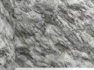Architectural Component With Textured Gray Surface And Natural Rough Pattern Details 3d model