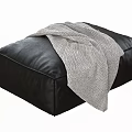 sofa stool rectangular 3d model