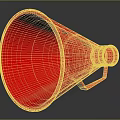 Red Megaphone Commercial Equipment With Handle Design For Business Use