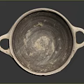 Handmade Rustic Ceramic Bowl With Two Handles For Everyday Household Use