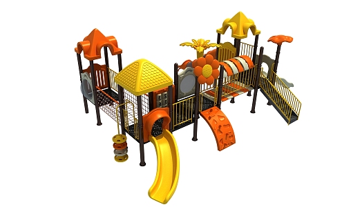 Modern amusement equipment large slide 3d model