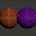 Spalding NBA Basketballs with Black Orange Purple Colors and Logo Design