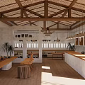 Luxurious Hotel Mahjong Room with Wooden Ceiling and Comfortable Seating Areas
