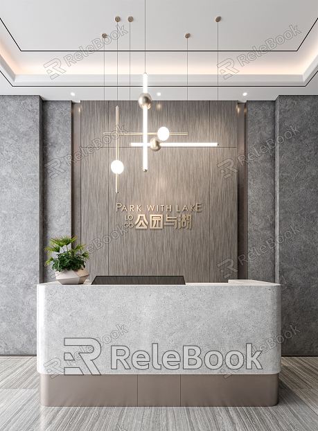 Modern reception desk model