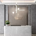 Modern reception desk 3d model