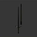 Ancient Decorative Sword Weapon With Green Wrapped Handle And Long Sharp Steel Blade