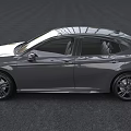 Gray Sedan Sleek Exterior Design With Alloy Wheels Front Grille And Modern Headlights