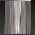 Gray Curtains And White Sheer Curtain In Modern Minimalist Window Interior