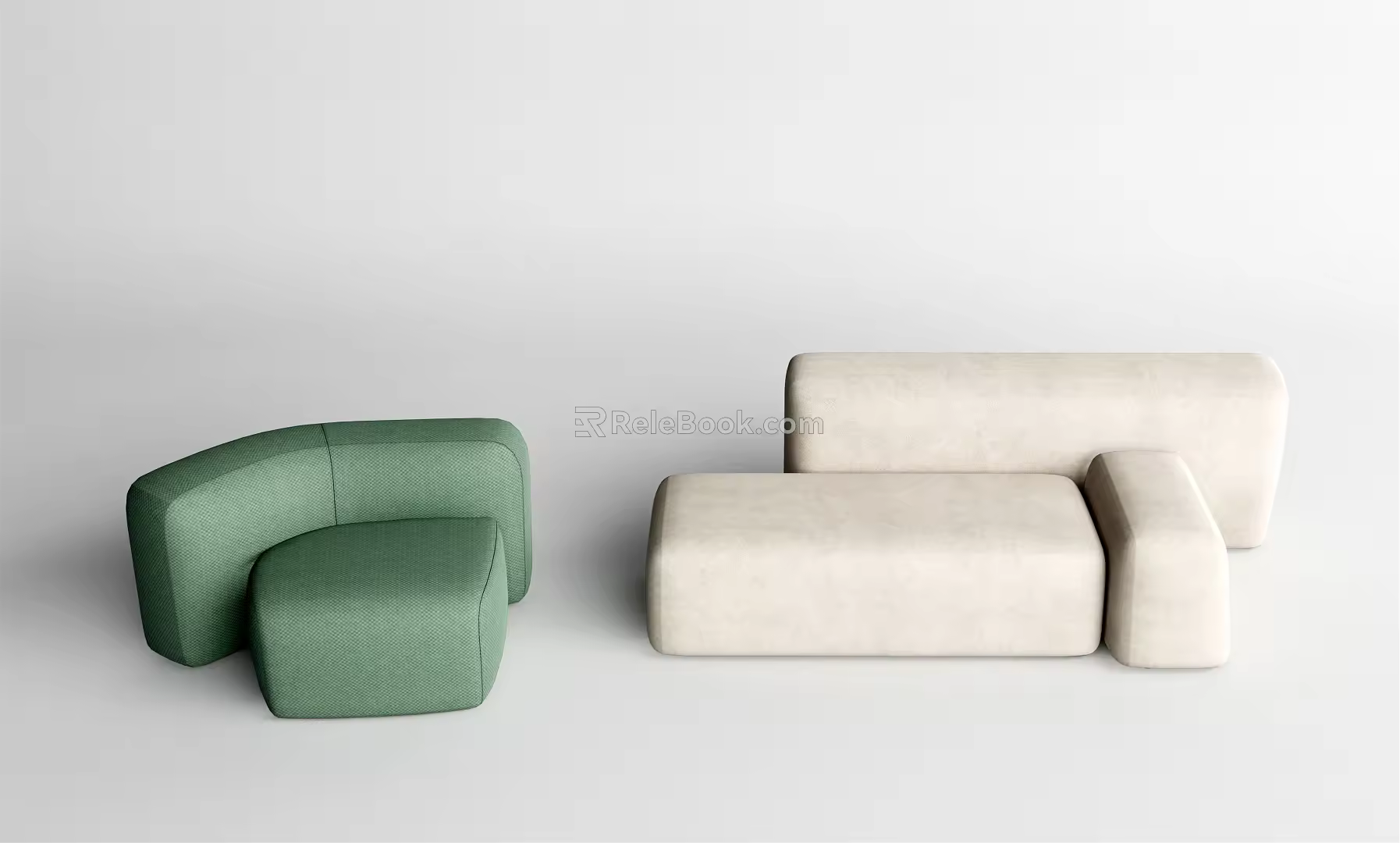 Modern Combination Sofa Simple Sofa Combination 3d model