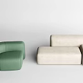 Modern Combination Sofa Simple Sofa Combination 3d model