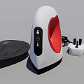 Industrial Equipment With White Body Red Component Black Plate And White Power Plug