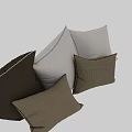 Soft Textured Linen Pillows in Neutral Beige Brown Tones for Cozy Home Decor