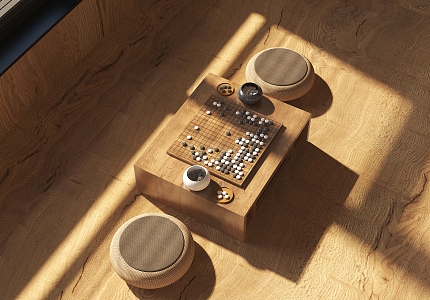 Modern Go Board 3d model