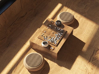 Modern Go Board 3d model