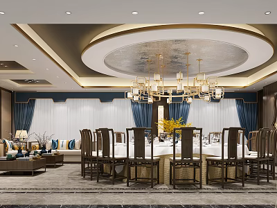 New Chinese Room Restaurant Room 3d model New Chinese Room Restaurant Room 3d model