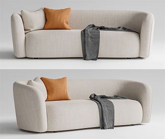 Modern double sofa 3d model