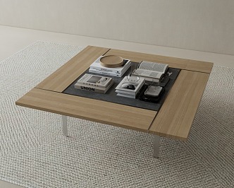 Modern coffee table square 3d model