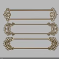 Decorative Golden Lines With Intricate Corner Patterns And Frame Designs 3d model