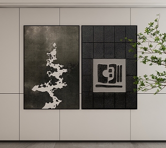 Modern Decorative Hanging Painting 3d model