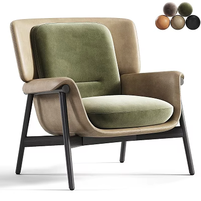 Modern Upholstered Accent Chair With Multiple Color Options And Metal Frame Design 3d model