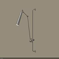 Modern Metal Wall Lamp With Adjustable Arm Mounted On Beige Wall 3d model
