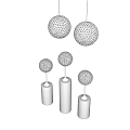 Modern lamp combination chandelier table lamp combination 3d model