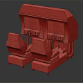 Modern game machine racing game machine 3d model