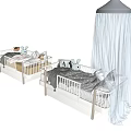 Modern crib 3d model