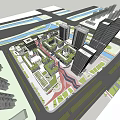 Modern Industrial Factory Building With Urban Roads Green Spaces And High Rise Structures