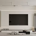 Contemporary Living Dining Area Interior With Black Leather Sofa White Walls And Geometric Wall Art