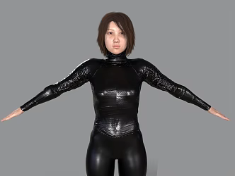 Asian Woman Modern Characters Woman Girls Female Characters Oriental Woman Leggings Leather Pants Sexy Beauty Game Characters Women 3d model
