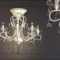 European-style crystal chandelier 3d model