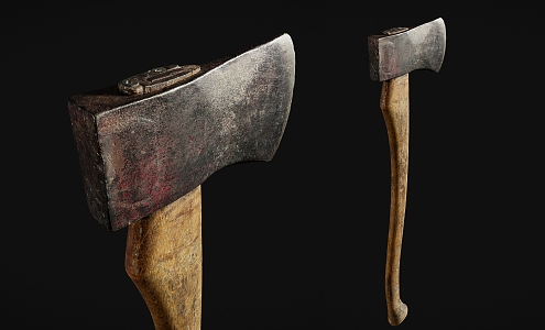 Axe Tomahawk Rusty Axe 3d model